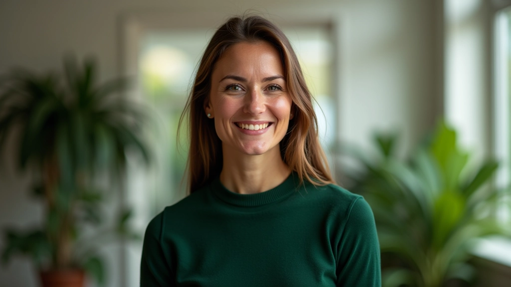 Portrait d'une spécialiste en accessibilité et UX, femme souriante, cadre professionnel lumineux